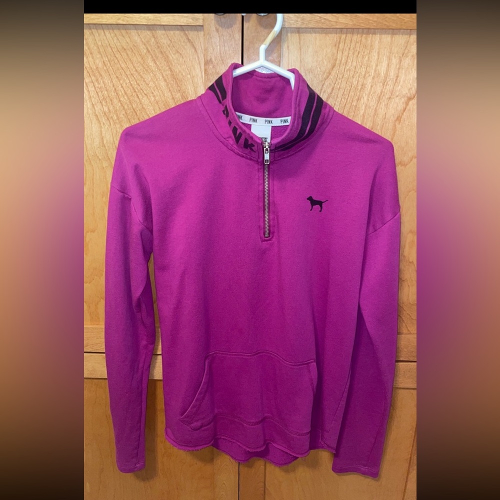 PINK QUARTER ZIP - SIZE SMALL